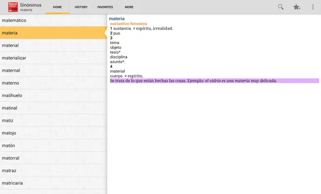 VOX Manual de Sinónimos y Antónimos android App screenshot 1