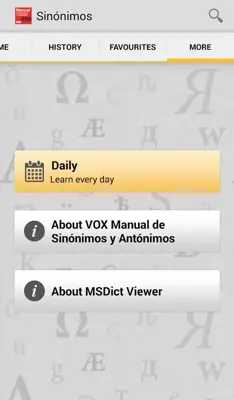 VOX Manual de Sinónimos y Antónimos android App screenshot 6